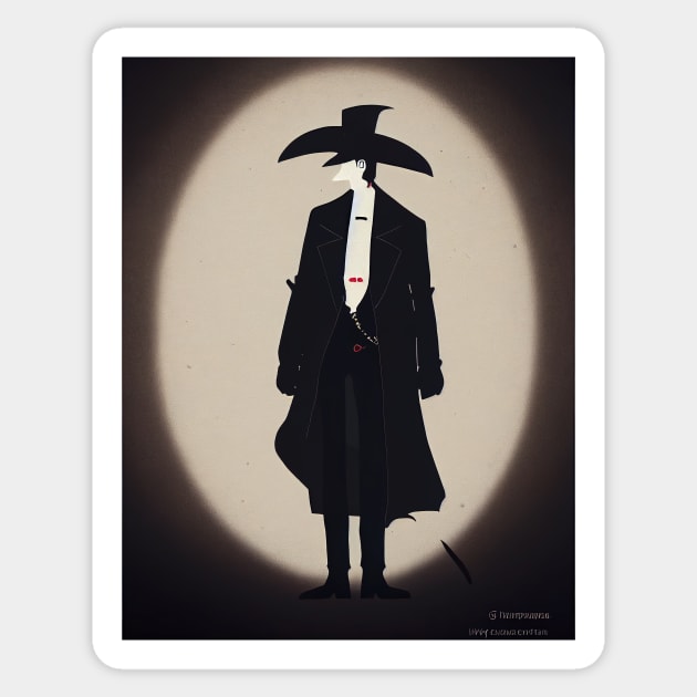 Arsene Lupin Hallowe T-Shirt Sticker by ComicsFactory